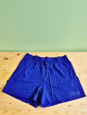 PINK Victoria's Secret Cobalt Blue Drawstring Athletic Shorts